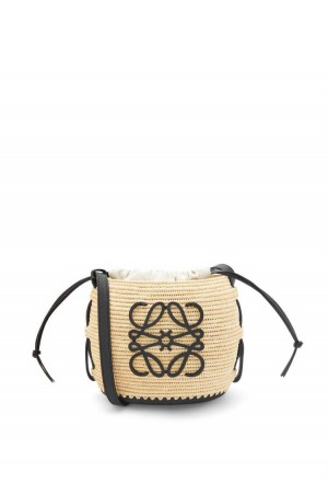 Maruja Mallo mini LOEWE Font Tote in raffia Natural - LOEWE